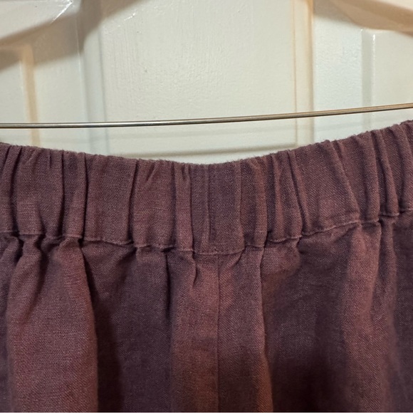 NWOT Linenfox Soja Linen Top & Kim Linen Shorts Set Eggplant Violet Size S-M - Picture 5 of 8